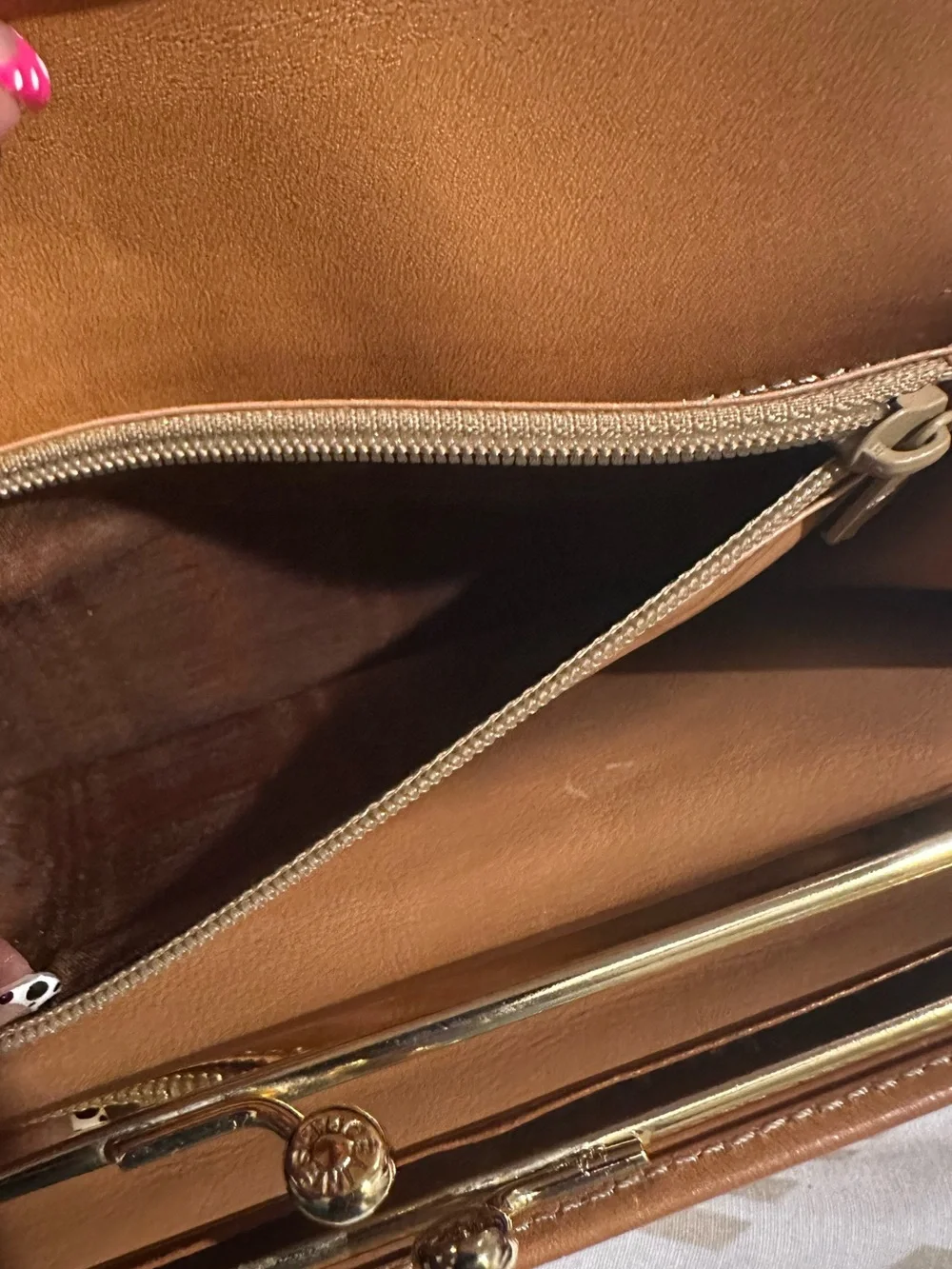 Celine Macadam Kiss Lock Wallet Leather Long Wallet Made in Italy